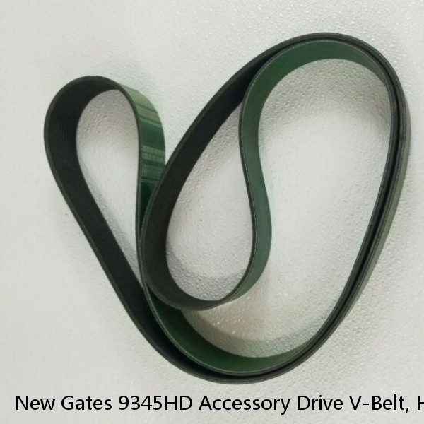 New Gates 9345HD Accessory Drive V-Belt, Heavy Duty Green Stripe. 1/2"x34-7/8"