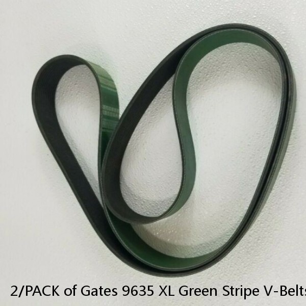 2/PACK of Gates 9635 XL Green Stripe V-Belts, Accessory Drive Belt