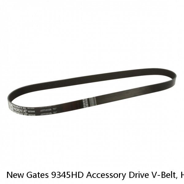 New Gates 9345HD Accessory Drive V-Belt, Heavy Duty Green Stripe. 1/2"x34-7/8"