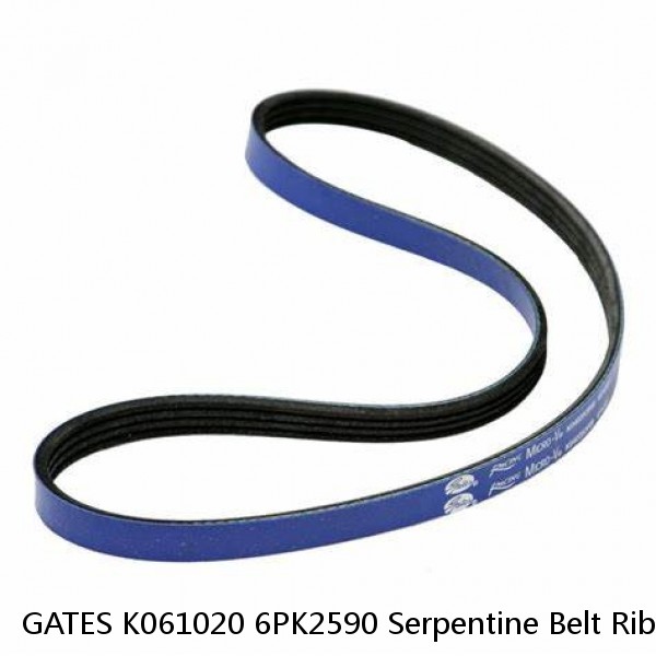 GATES K061020 6PK2590 Serpentine Belt Rib Ace Precision Engineered V Ribbed Belt