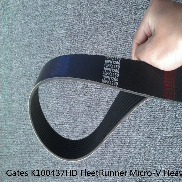 Gates K100437HD FleetRunner Micro-V Heavy Duty V-Ribbed Belt #1 image